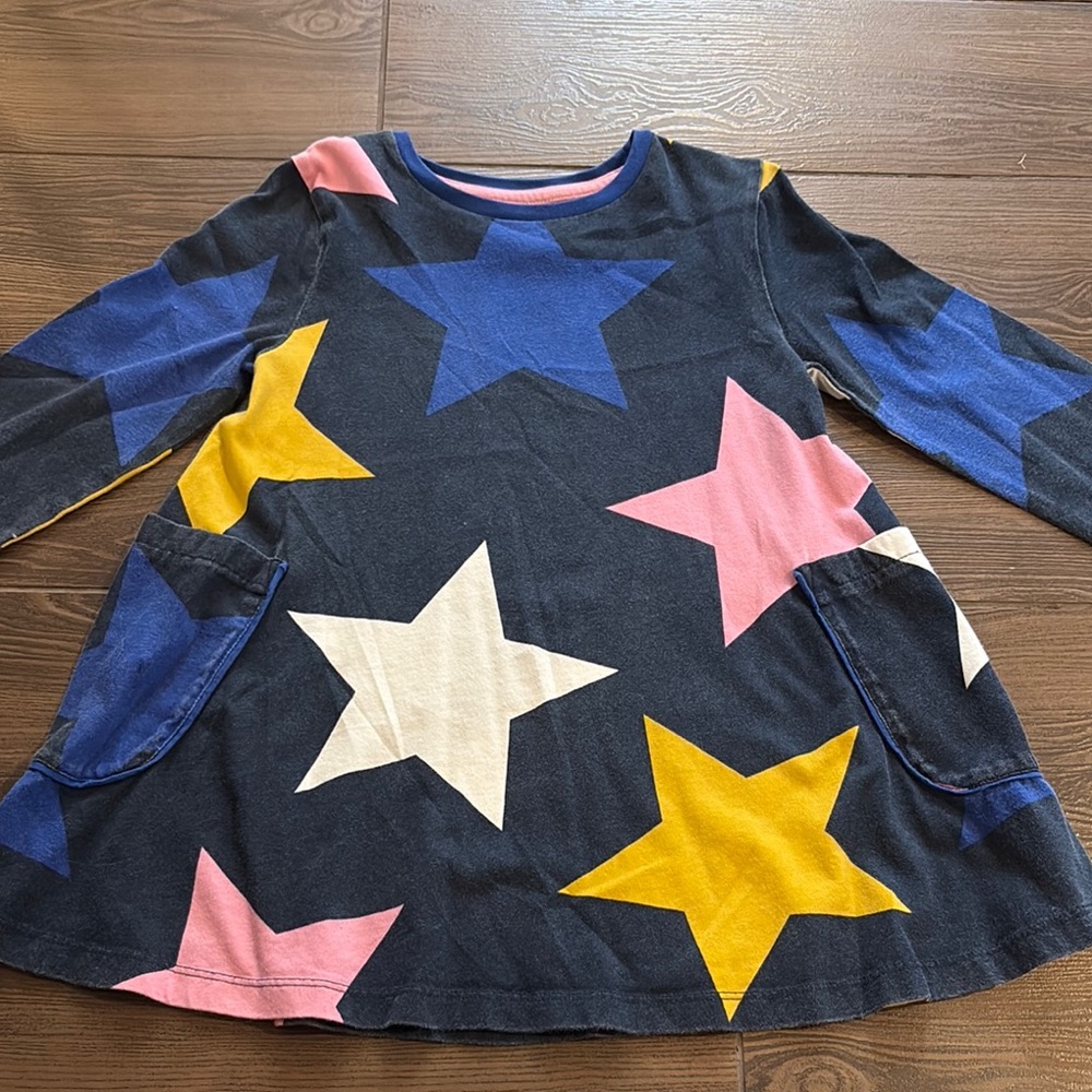 Mini Boden Blue and Pink Star Tunic